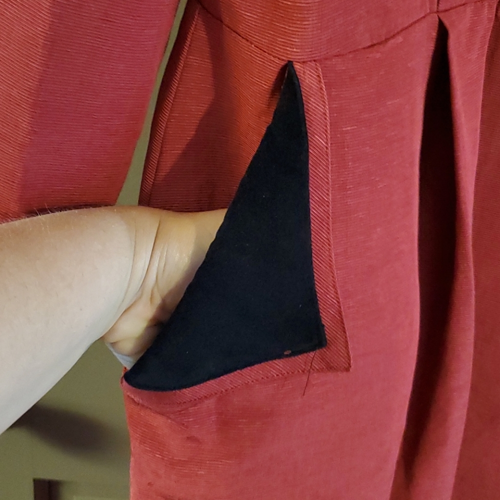 FONTAINE COAT DRESS - RED RIBBED RAYON Trashy Diva - Picture 12 of 16